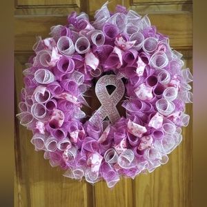 Breast Cancer Wreath